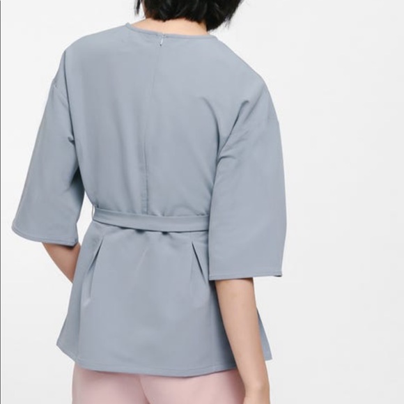 Love Bonito White Exley Flutter Sleeve Sash Top - Picture 4 of 6